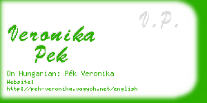 veronika pek business card
